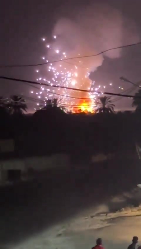 Israeli raid on the coastal town of Adloun, Lebanon and the sounds of successive explosions were heard in the area