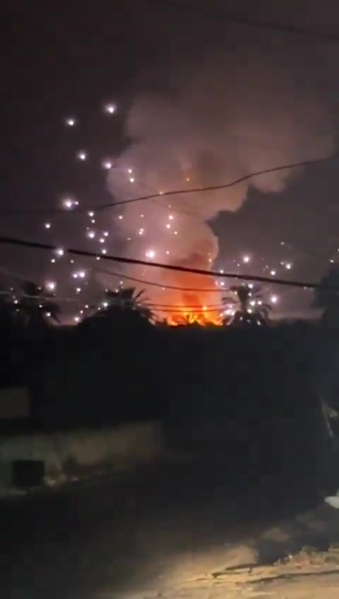 Israeli raid on the coastal town of Adloun, Lebanon and the sounds of successive explosions were heard in the area