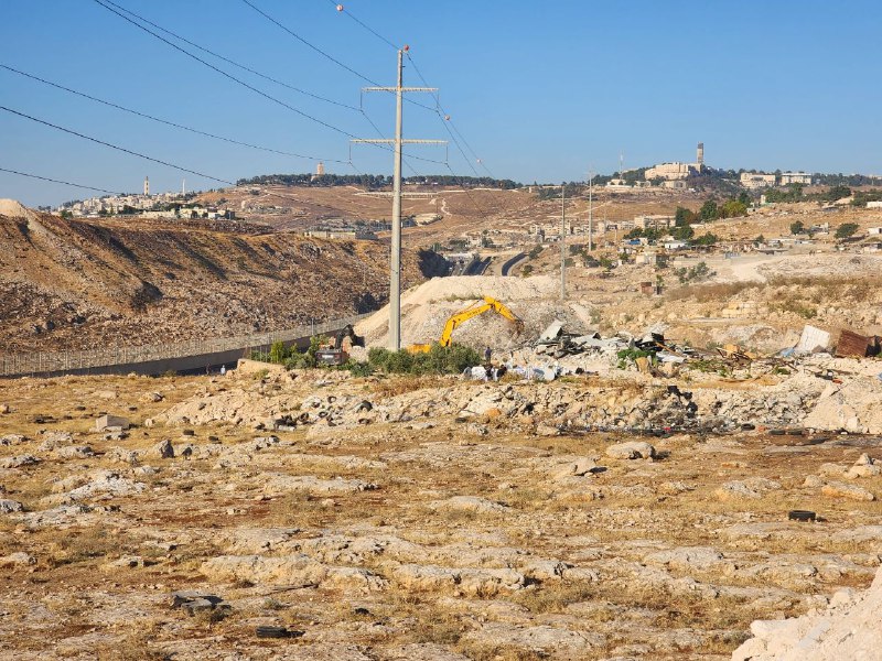 Israeli security forces begin carrying out demolition operations in the town of Anata, northeast of Jerusalem.