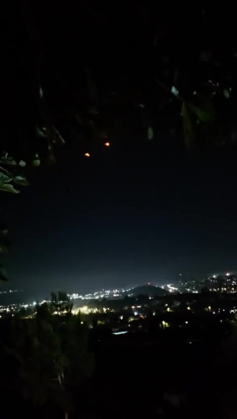 Several Iron Dome interceptions reported over the Upper Galilee, amid an apparent rocket barrage from Lebanon. Sirens sounded in several communities