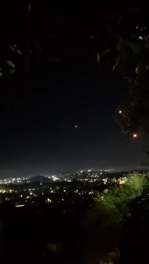 Several Iron Dome interceptions reported over the Upper Galilee, amid an apparent rocket barrage from Lebanon. Sirens sounded in several communities