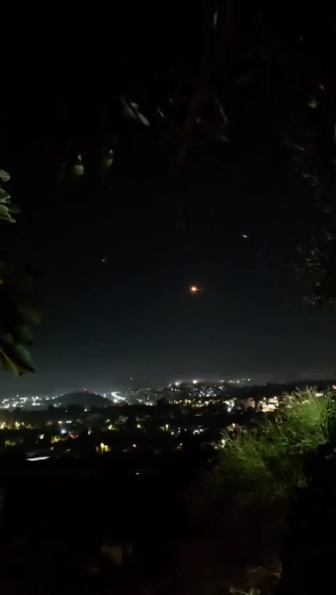 Several Iron Dome interceptions reported over the Upper Galilee, amid an apparent rocket barrage from Lebanon. Sirens sounded in several communities