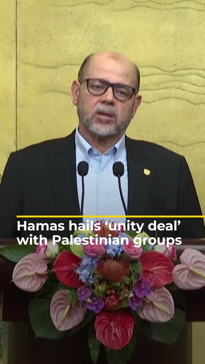 Hamas says it has signed an agreement in Beijing to work with other Palestinian groups towards “national unity”. Chinese officials said the factions, including Fatah, had agreed to set up an interim reconciliation gov't for post-war Gaza