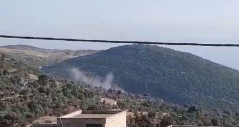 Israeli artillery shelling targets the outskirts of the towns of Kafar Shuba and Kafr Hamam