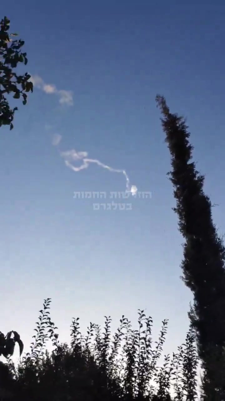 Interception seen near Safed in Northern Israel