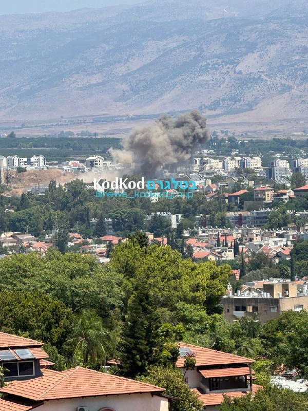 Caída de un misil pesado en Kiryat Shmona