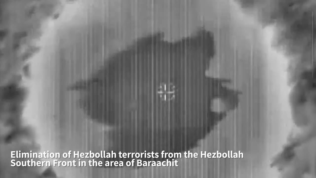 The Israeli military says it killed two Hezbollah militants belonging to the organization's Southern Front. The airstrike occurred in the Baraachit area earlier today