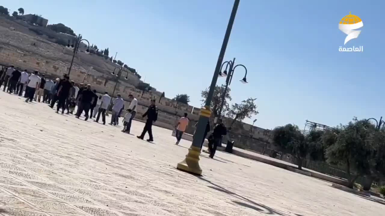 Settler groups storm the Al-Aqsa Mosque under the protection of forces.