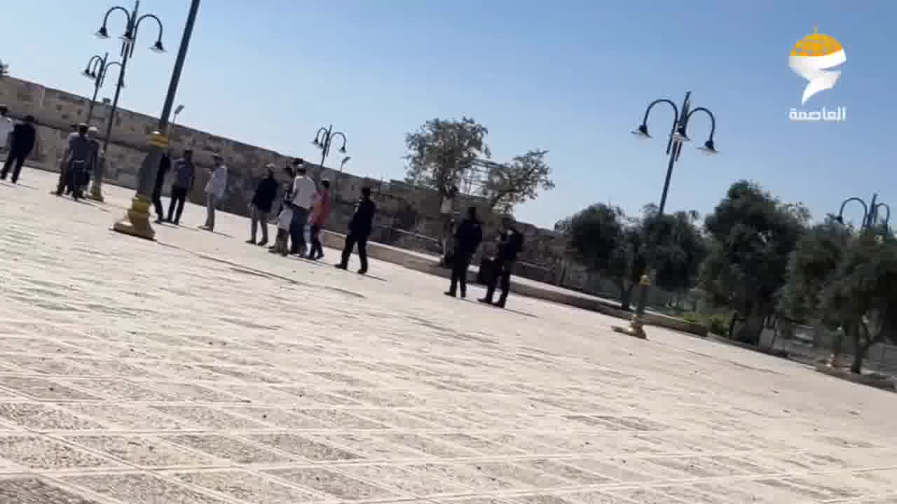 Settler groups storm the Al-Aqsa Mosque under the protection of forces.