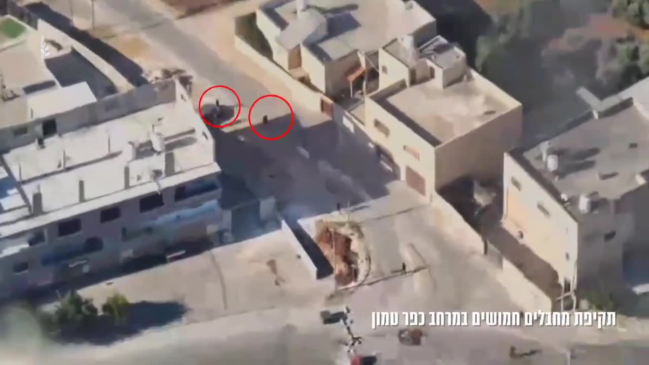 The Israeli military published a video of an airstrike in the northern West Bank town of Tamun that killed four Palestinian gunmen earlier today