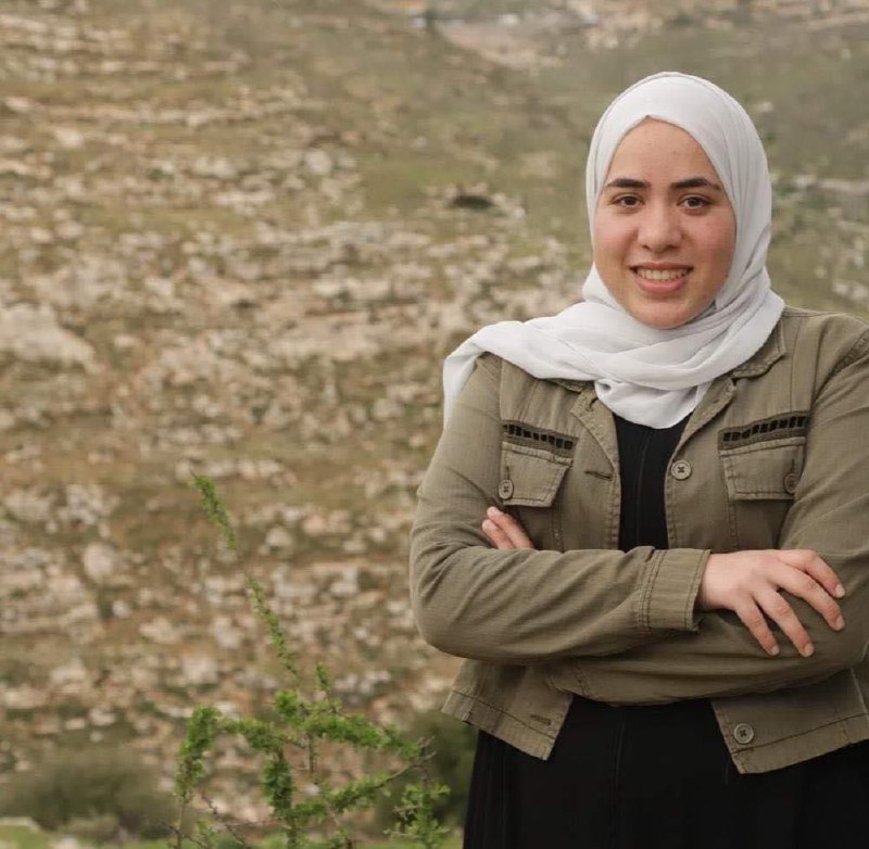 Israeli security forces arrest Birzeit University student Shaza Nawaf Jaraba after raiding her home in the town of Beitin, east of Ramallah