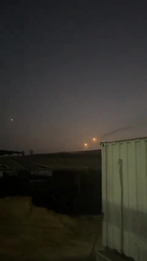 Numerous Iron Dome interceptions seen over the Western Galilee. Rocket and suspected drone sirens sounding in the Western Galilee