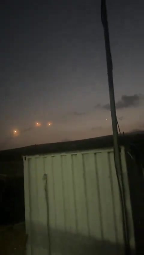 Numerous Iron Dome interceptions seen over the Western Galilee. Rocket and suspected drone sirens sounding in the Western Galilee