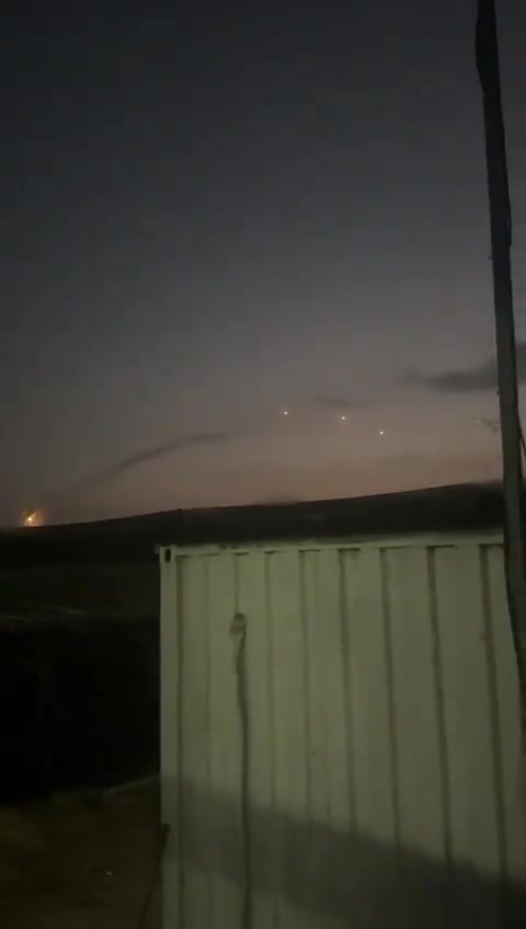 Numerous Iron Dome interceptions seen over the Western Galilee. Rocket and suspected drone sirens sounding in the Western Galilee