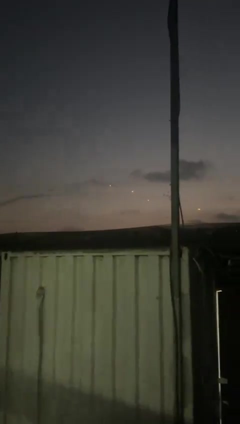 Numerous Iron Dome interceptions seen over the Western Galilee. Rocket and suspected drone sirens sounding in the Western Galilee