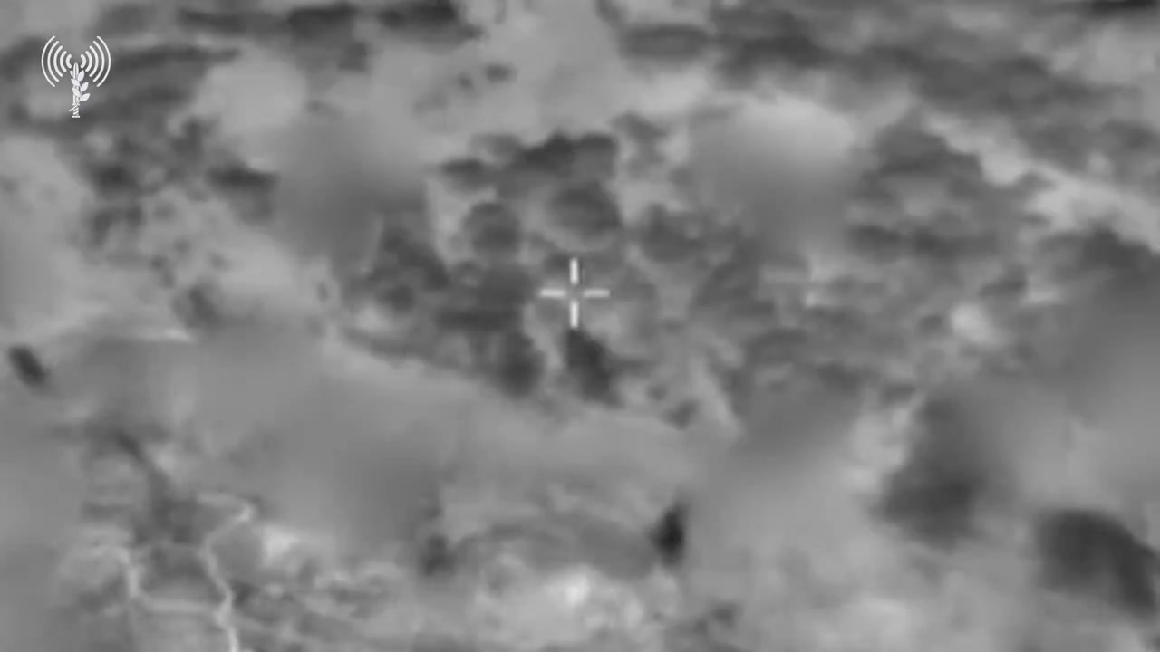 The Israeli army releases footage of airstrikes in southern Lebanon this morning, during which more than 100 fighter jets targeted thousands of Hezbollah rocket launchers that were intended to be used in an attack on Israel