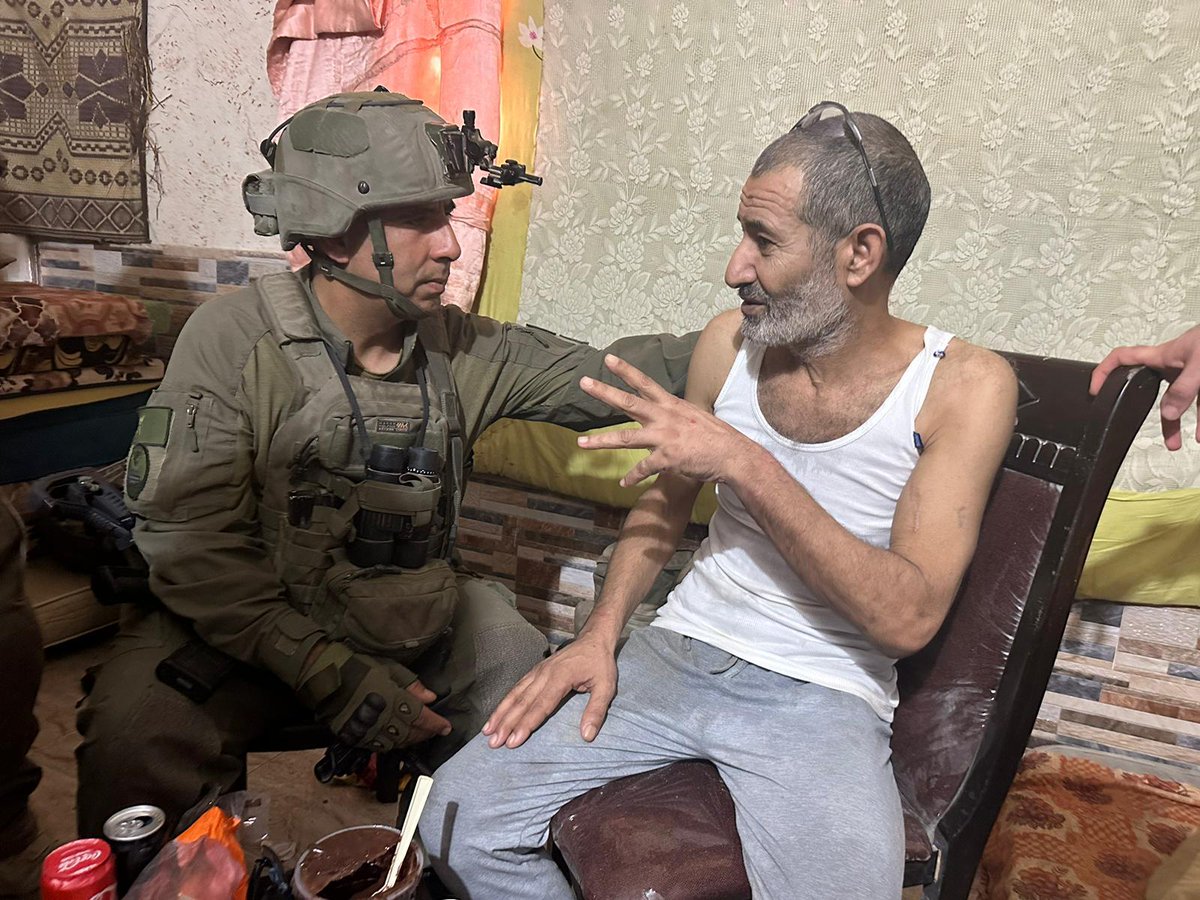 The Israeli army releases footage showing Farhan al-Qadi meeting with the commander of the 162nd Division, Brig. Gen. Itzik Cohen, moments after being rescued from a tunnel in the southern Gaza Strip, as well as the moment when he arrived at Soroka Hospital in Beersheba