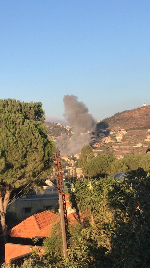 An Israeli raid targets the area between the towns of Adaisseh and Rab Thalatheen in southern Lebanon