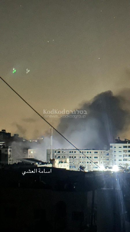 Attacks around Palestine Stadium in Gaza City