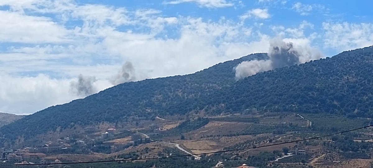 Lebanese media report a series of Israeli airstrikes near the town of Ain al-Tineh, in the Western Beqaa District, around 20 kilometers from the Israeli border