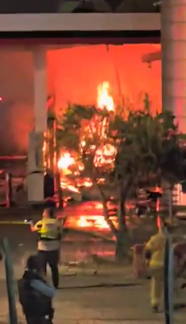 The moment of shooting at the perpetrator of the car bomb explosion at the Gush Etzion village junction near Hebron