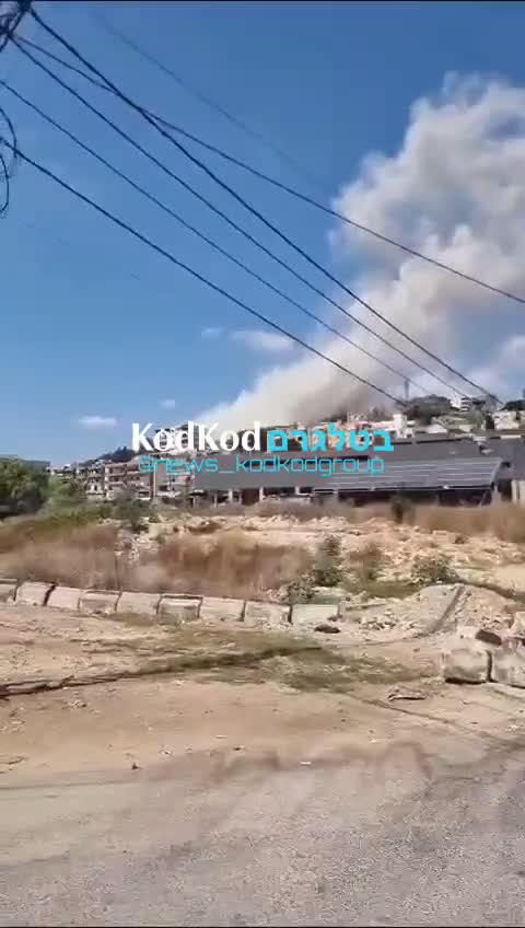 Airstrike in Zebdine near Nabatiyeh, southern Lebanon