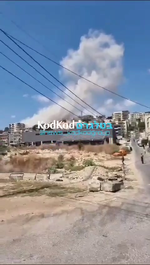 Airstrike in Zebdine near Nabatiyeh, southern Lebanon