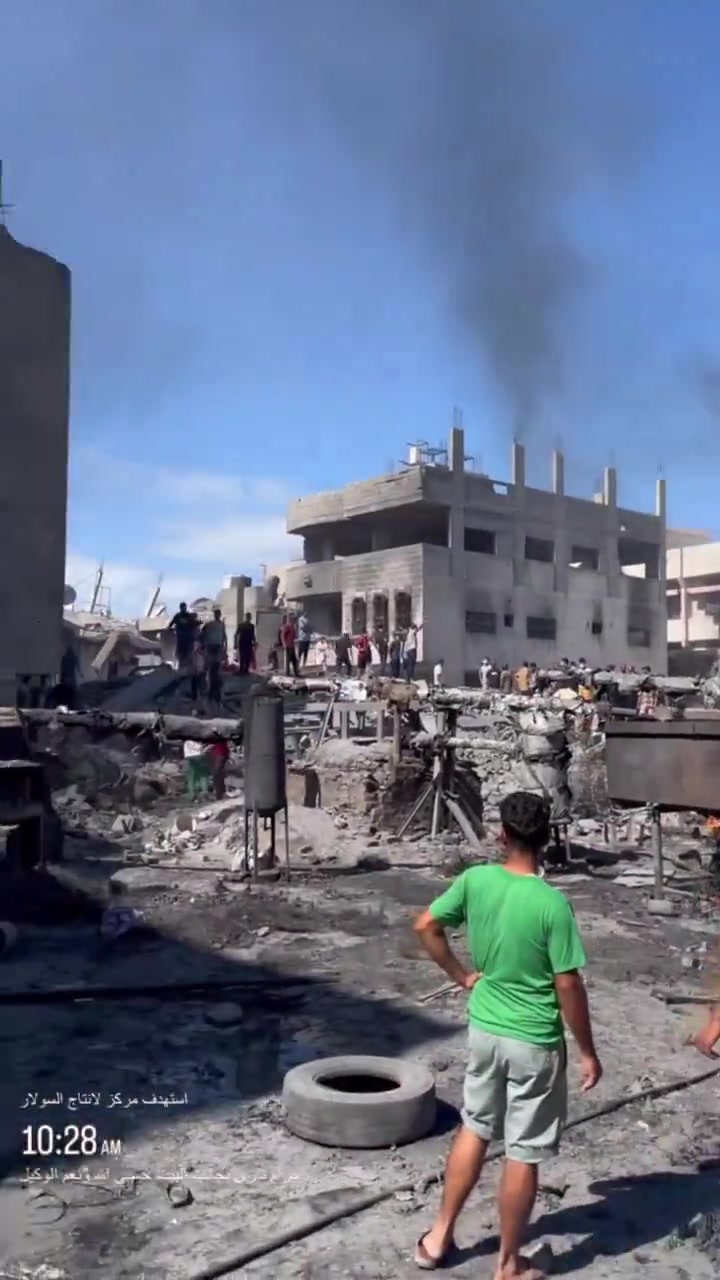 Two buildings used by Hamas in Gaza City's Sheikh Radwan neighborhood, close to a school used as a shelter for displaced Palestinians, was struck by Israeli fighter jets earlier today, the IDF says.

