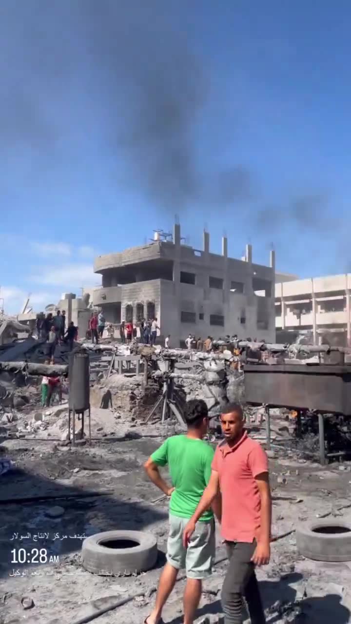 Two buildings used by Hamas in Gaza City's Sheikh Radwan neighborhood, close to a school used as a shelter for displaced Palestinians, was struck by Israeli fighter jets earlier today, the IDF says.

