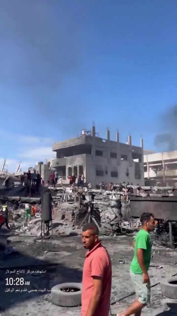 Two buildings used by Hamas in Gaza City's Sheikh Radwan neighborhood, close to a school used as a shelter for displaced Palestinians, was struck by Israeli fighter jets earlier today, the IDF says.

