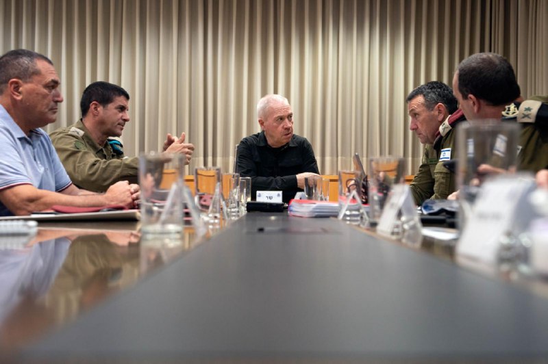 Defense Minister Yoav Gallant is holding an assessment with Israeli army Chief of Staff Lt. Gen. Herzi Halevi and other top defense officials, his office says.