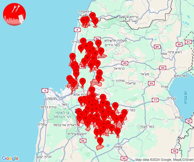 Raketwaarschuwingen in Acre, Nahariya en oostwaarts naar Haifa