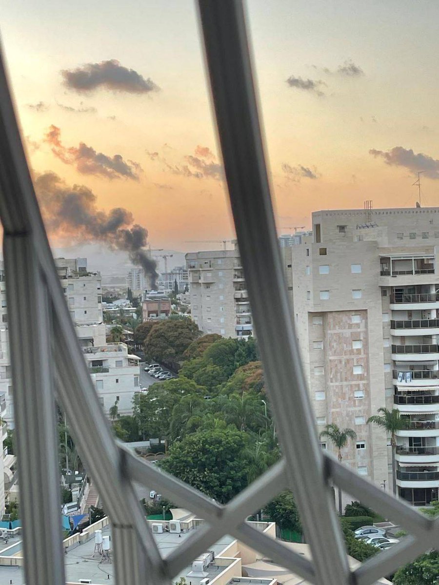 Initial reports of damage in Kiryat Bialik following Hezbollah rocket fire near Haifa