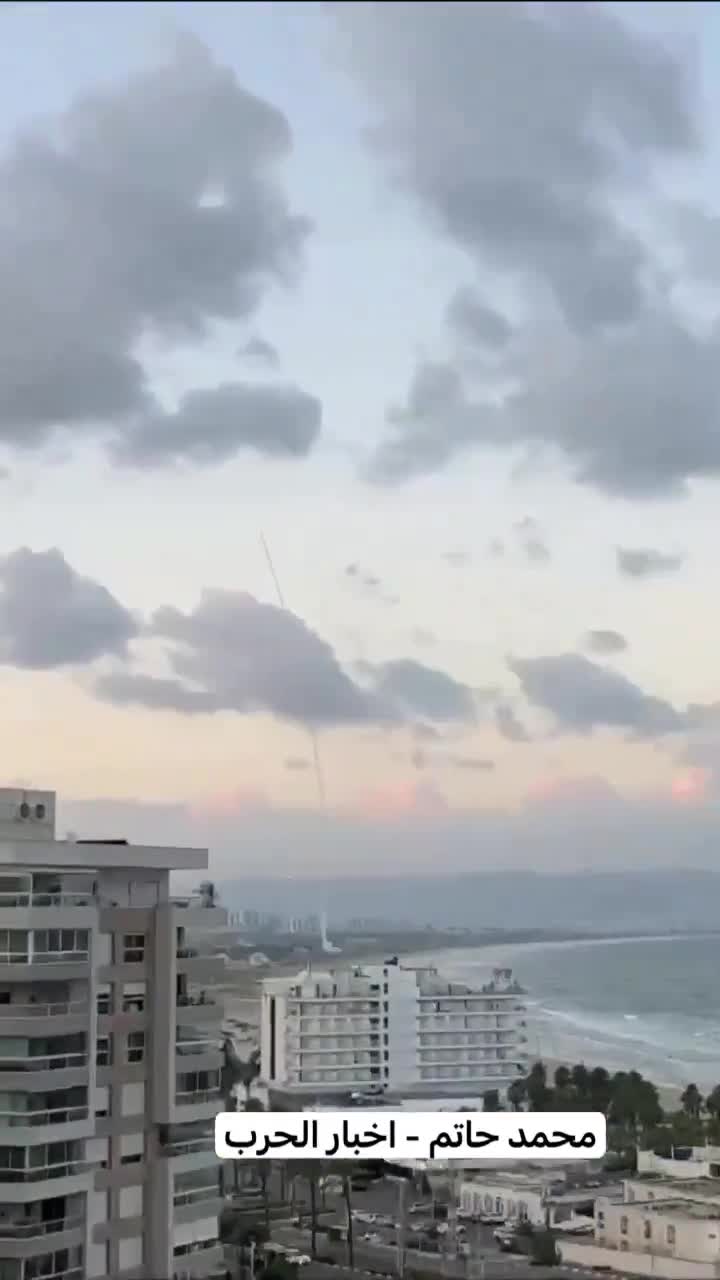 Tamir interceptors fired a short time ago following Hezbollah rocket fire near Haifa