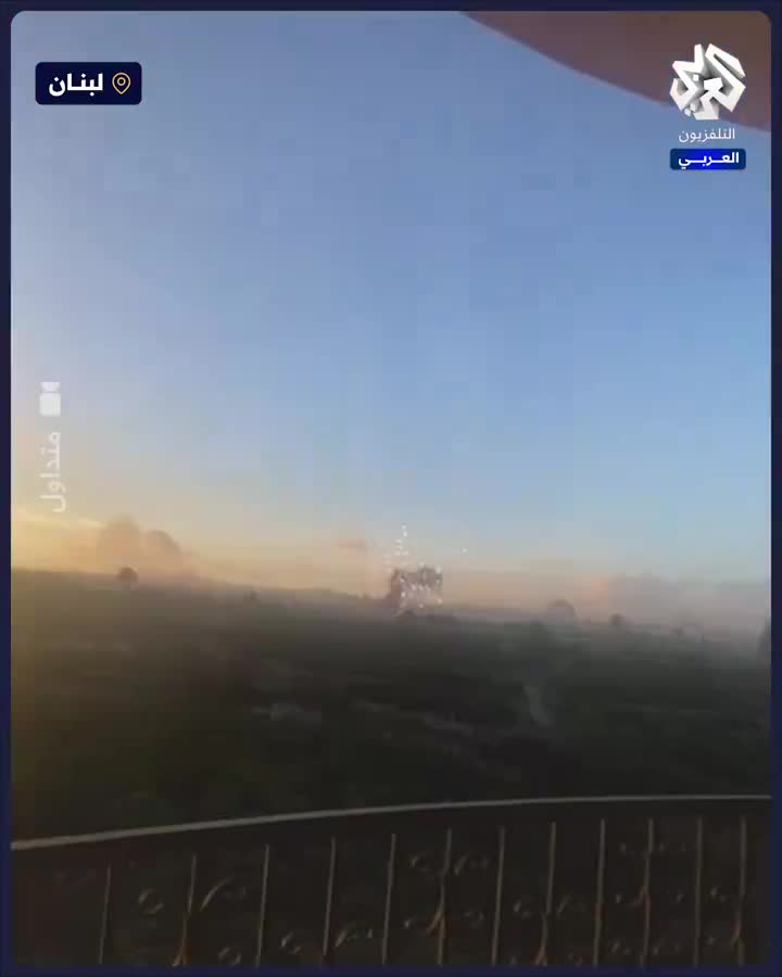 The moment a series of Israeli raids were launched on several areas in Lebanon