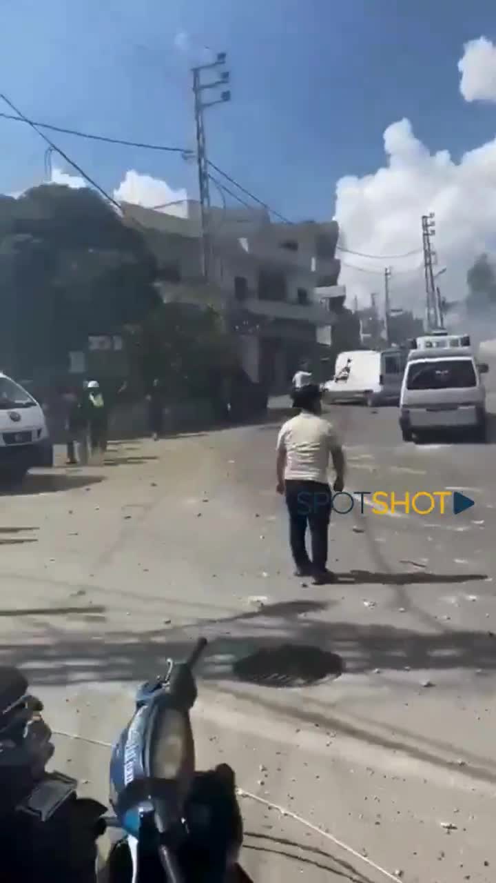 A strong Israeli raid on Haboush in southern Lebanon