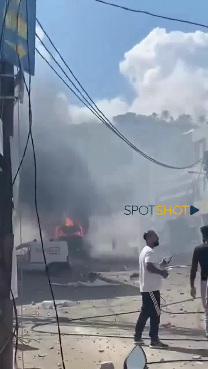 A strong Israeli raid on Haboush in southern Lebanon