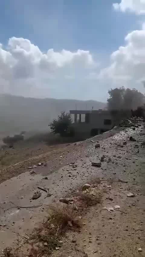 Bombing at the town of Zebqin, south Lebanon