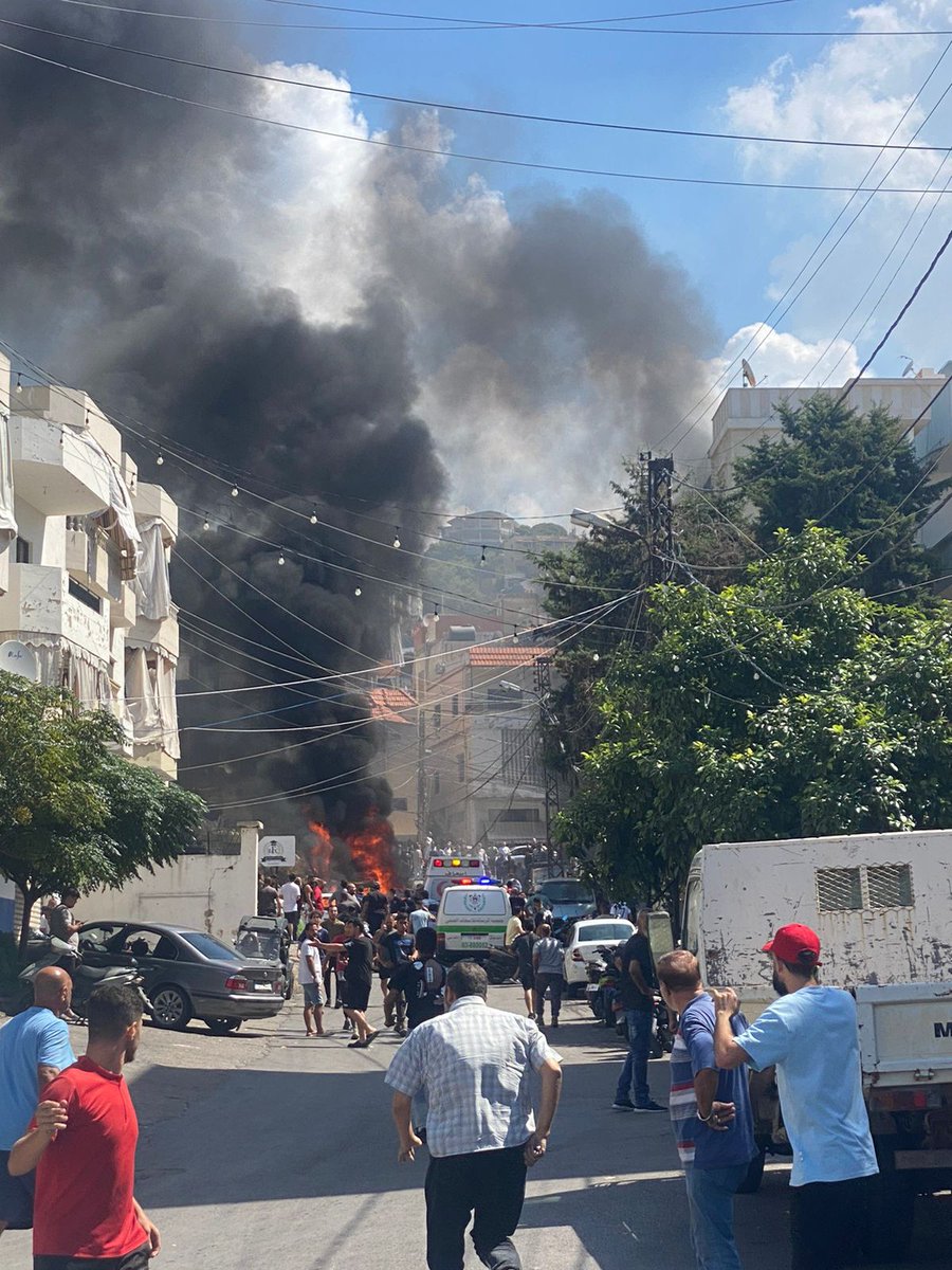 Redada en la plaza Al-Ain en Ghazieh, al sur de Sidón