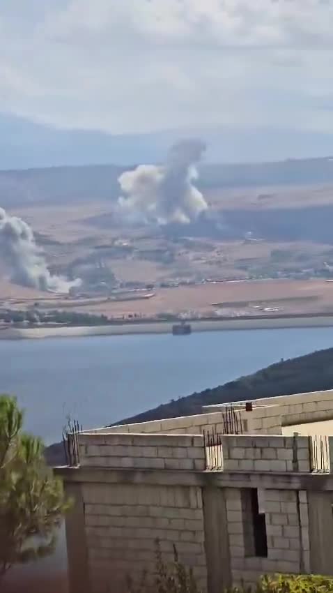 Aviones de combate israelíes atacan las proximidades del lago y la presa Qaraoun en la Bekaa occidental