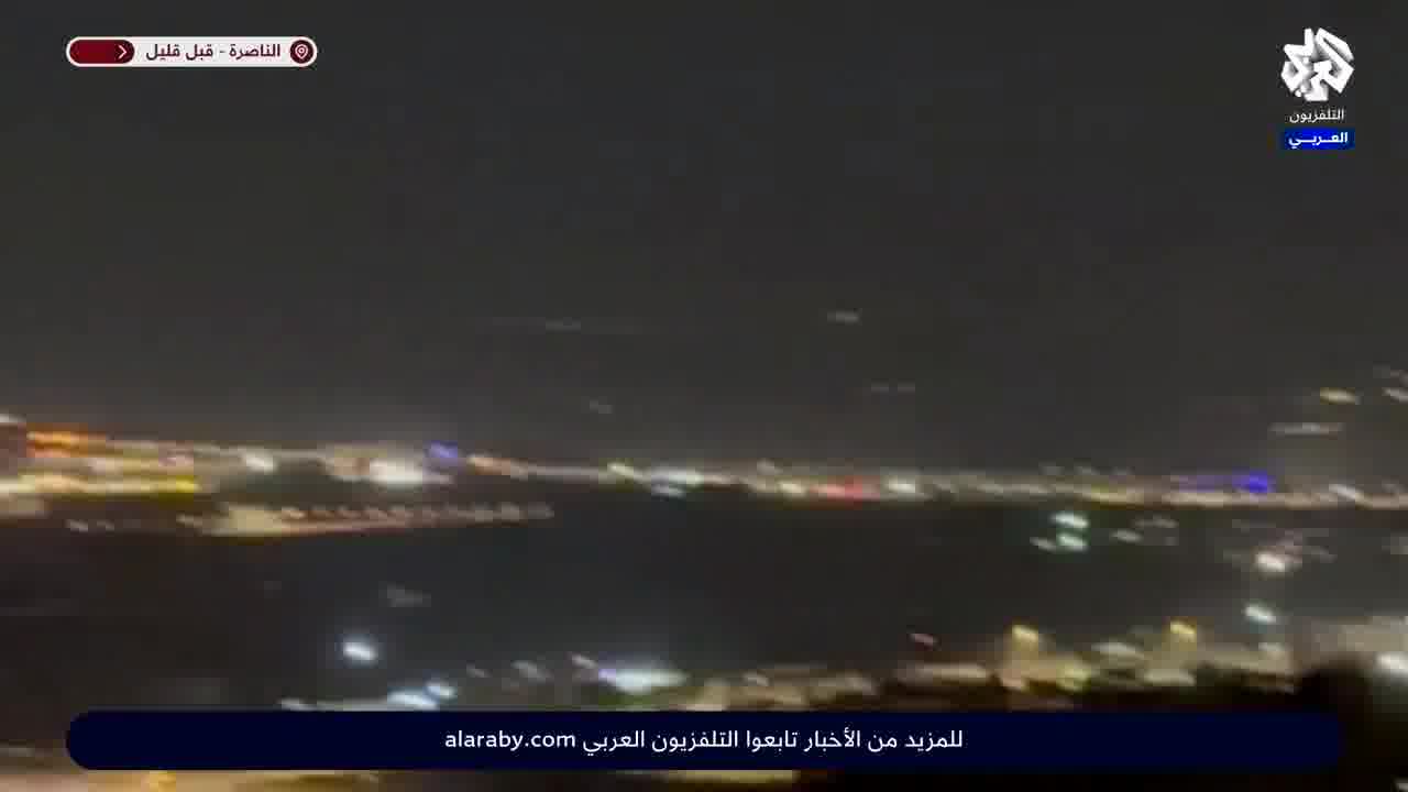 The moment explosions occurred in Marj Ibn Amer after rockets were launched from Lebanon 