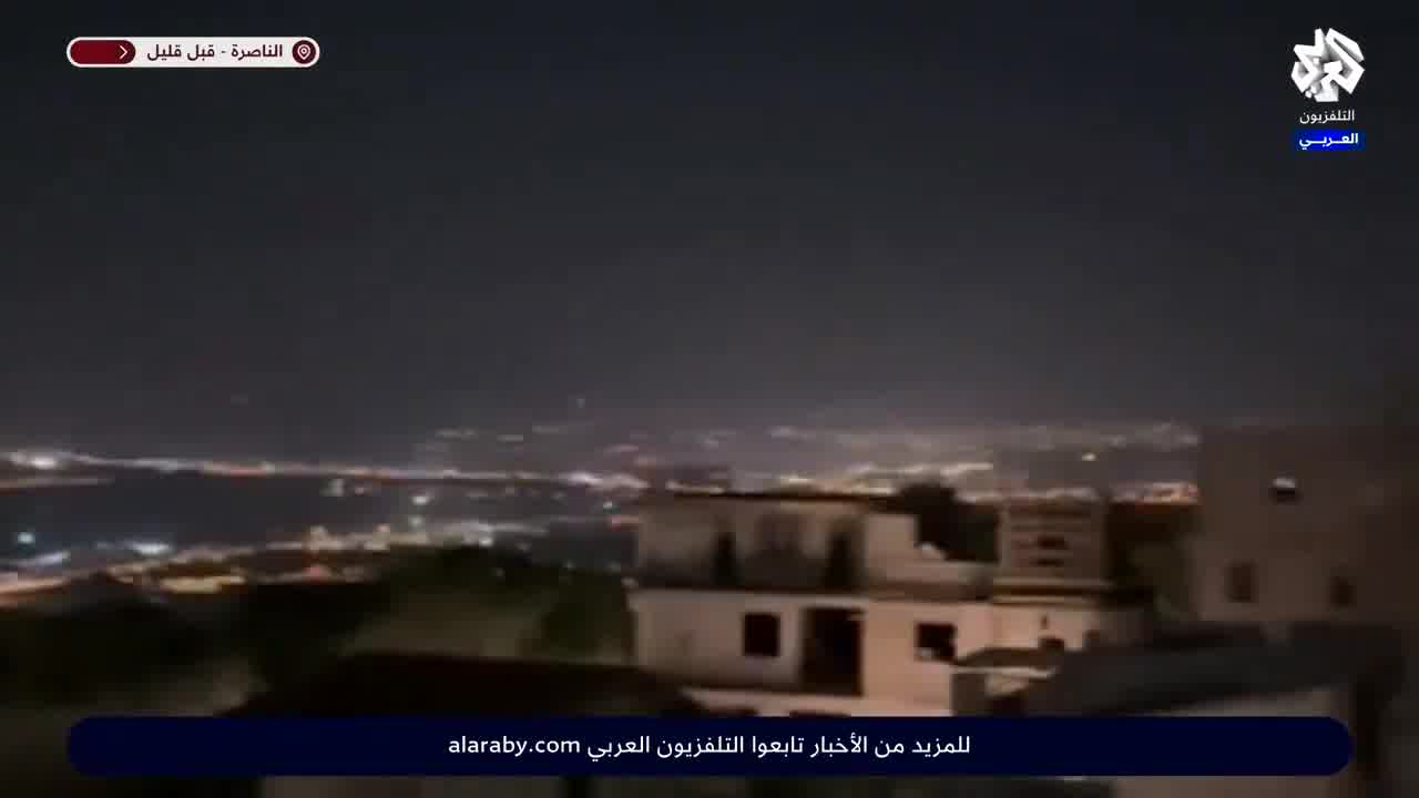 The moment explosions occurred in Marj Ibn Amer after rockets were launched from Lebanon 