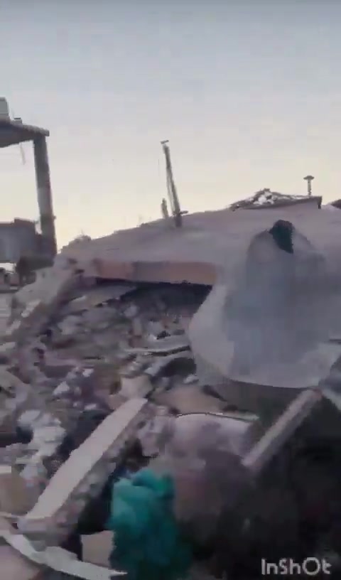 Footage of the destruction in in the town of Ain in Bekaa region after Israeli strikes there