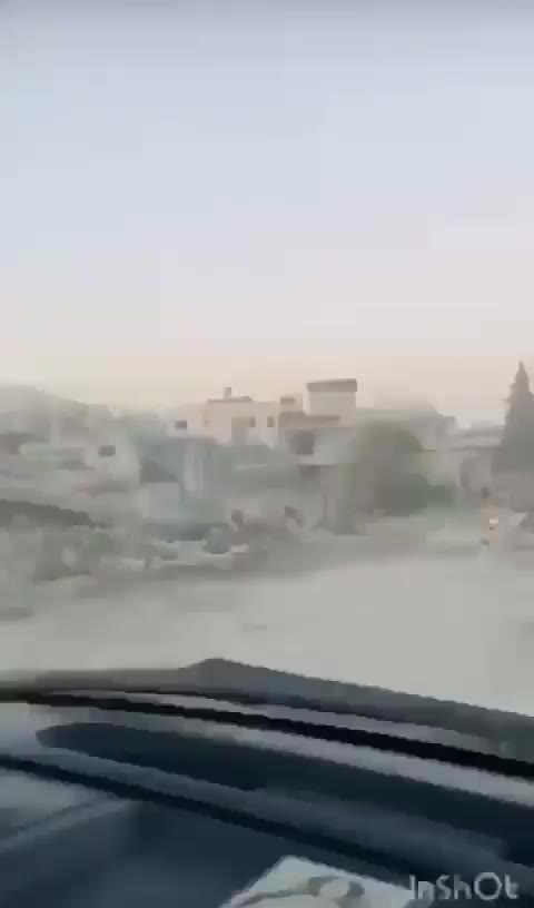 Footage of the destruction in in the town of Ain in Bekaa region after Israeli strikes there