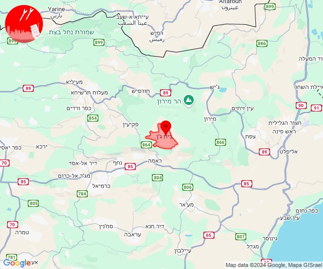 Raketten werden afgevuurd vanuit Zuid-Libanon richting Beit Jann (19:46)