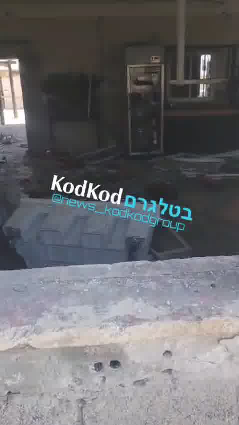 Allegedly damage at the Ein Yahav base in Wadi Araba after it was hit last night by a drone launched by the Iraqi militants