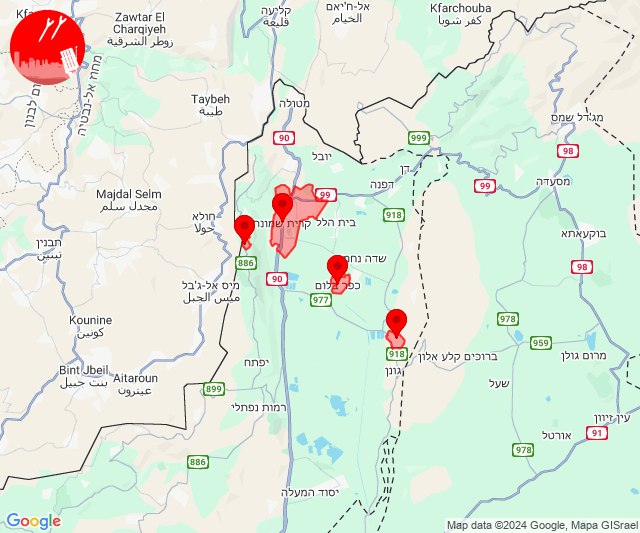 Se lanzaron cohetes hacia la zona de Kiryat Shmona