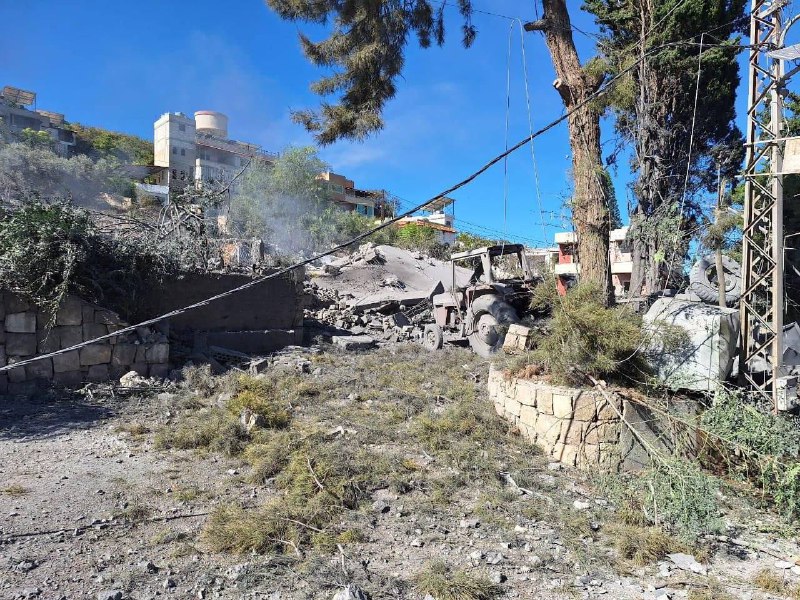 Damage after the strikes in Jibchit