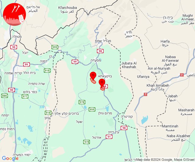 Se dispararon cohetes contra la zona de Odem en los Altos del Golán