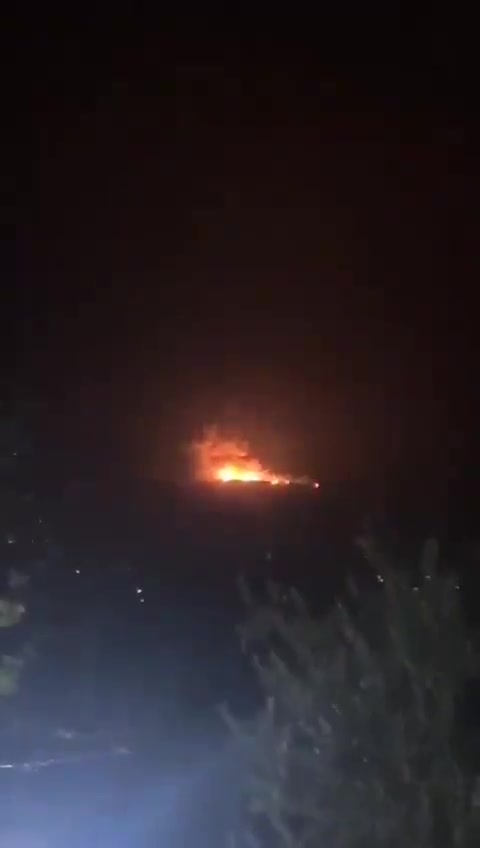 The Israeli army reportedly striking Hezbollah targets in Al-Hermel in the northern Beqaa Valley, with massive secondary explosions